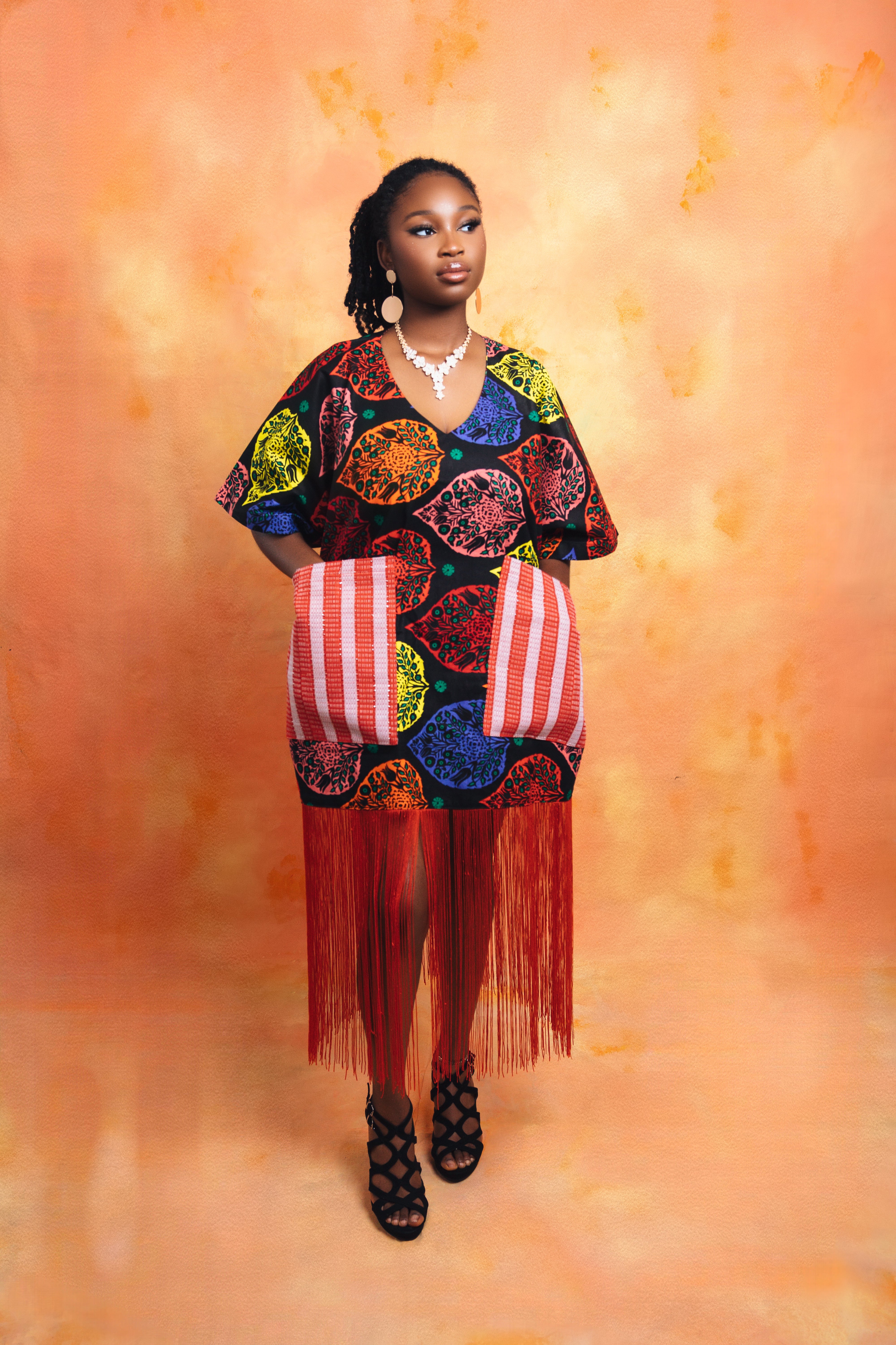 SANAA FRINGE DRESS | MULTICOLOR