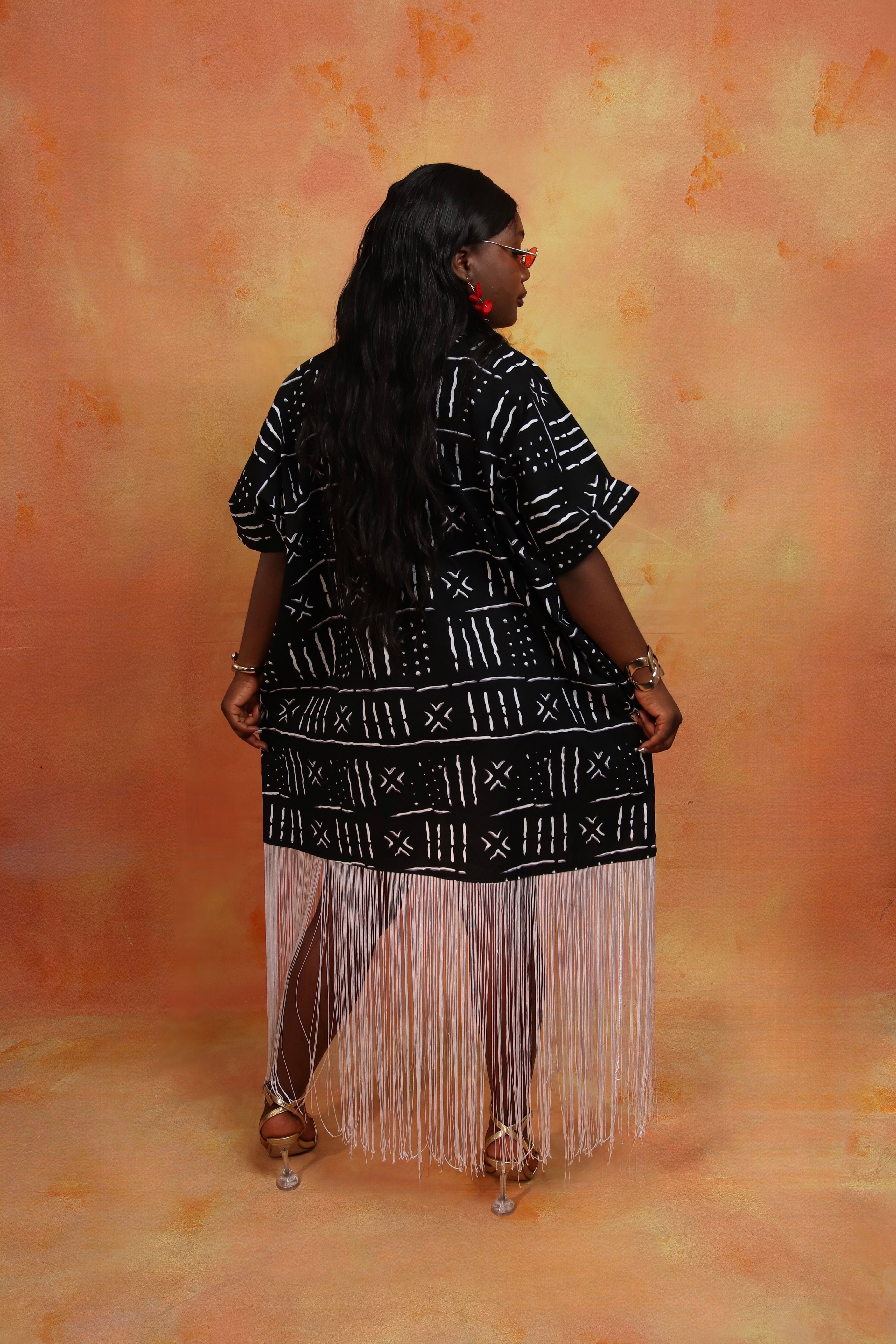 SAFAA FRINGE DRESS | WHITE