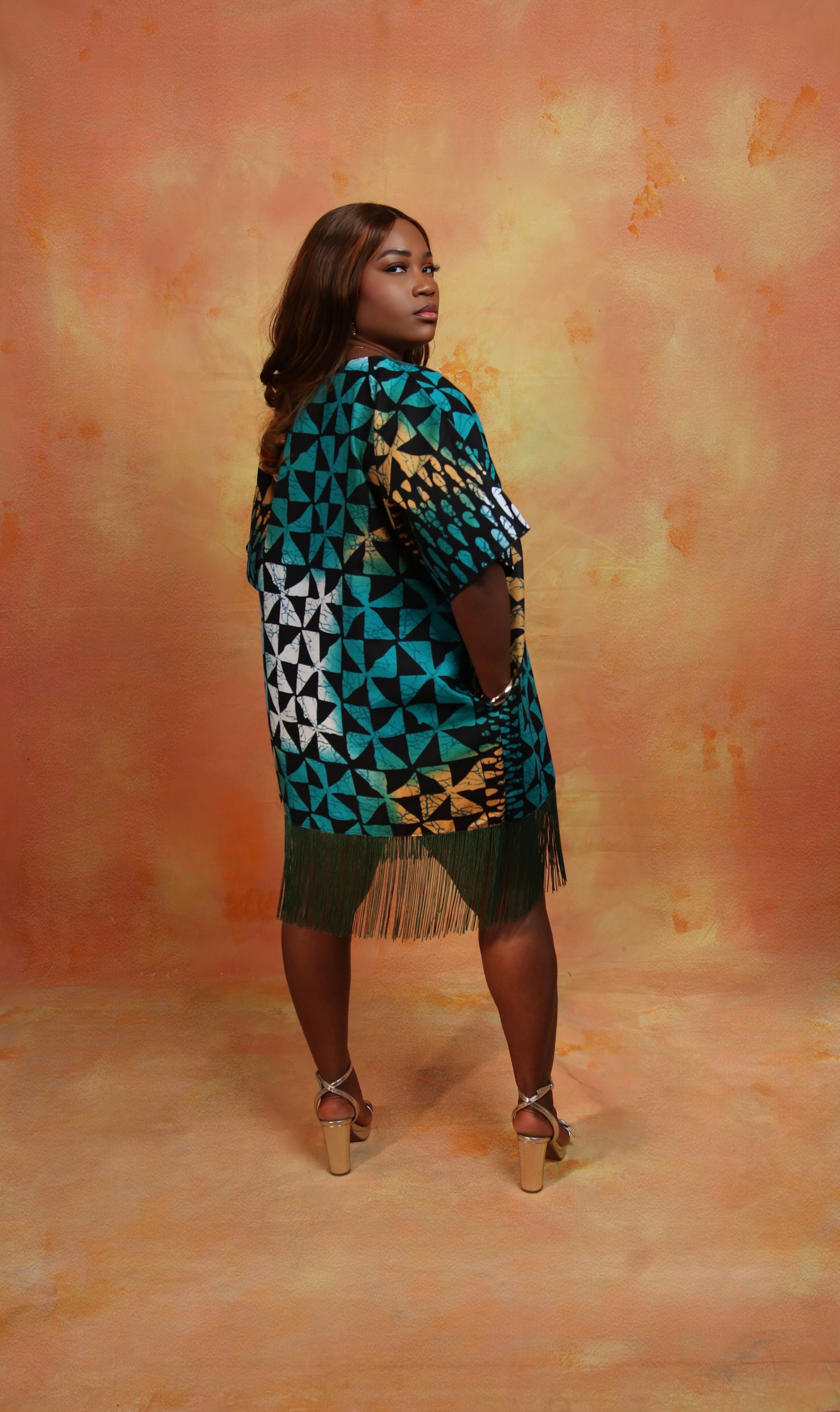 AYAWA FRINGE DRESS | GREEN