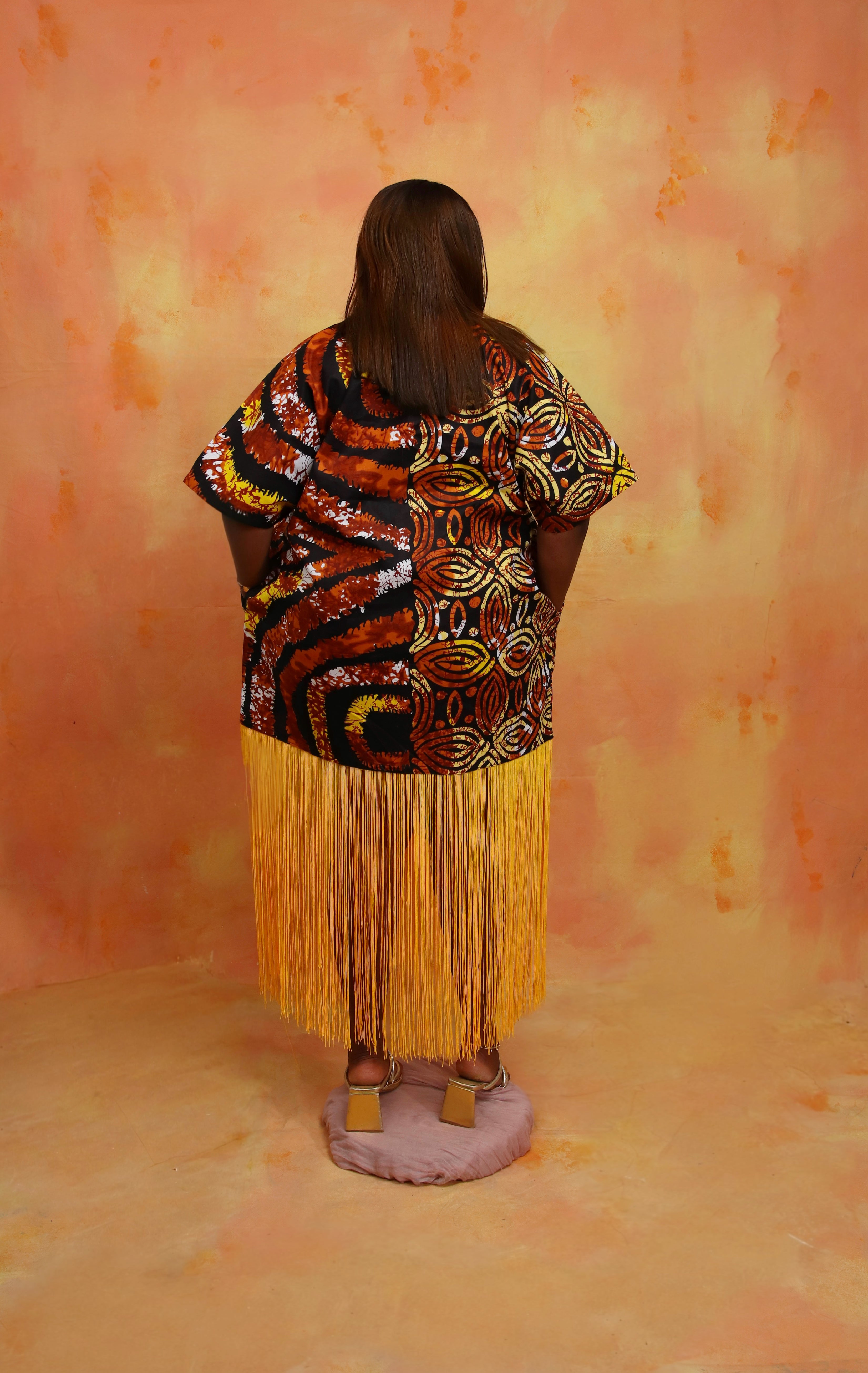 SAFAA FRINGE DRESS | YELLOW