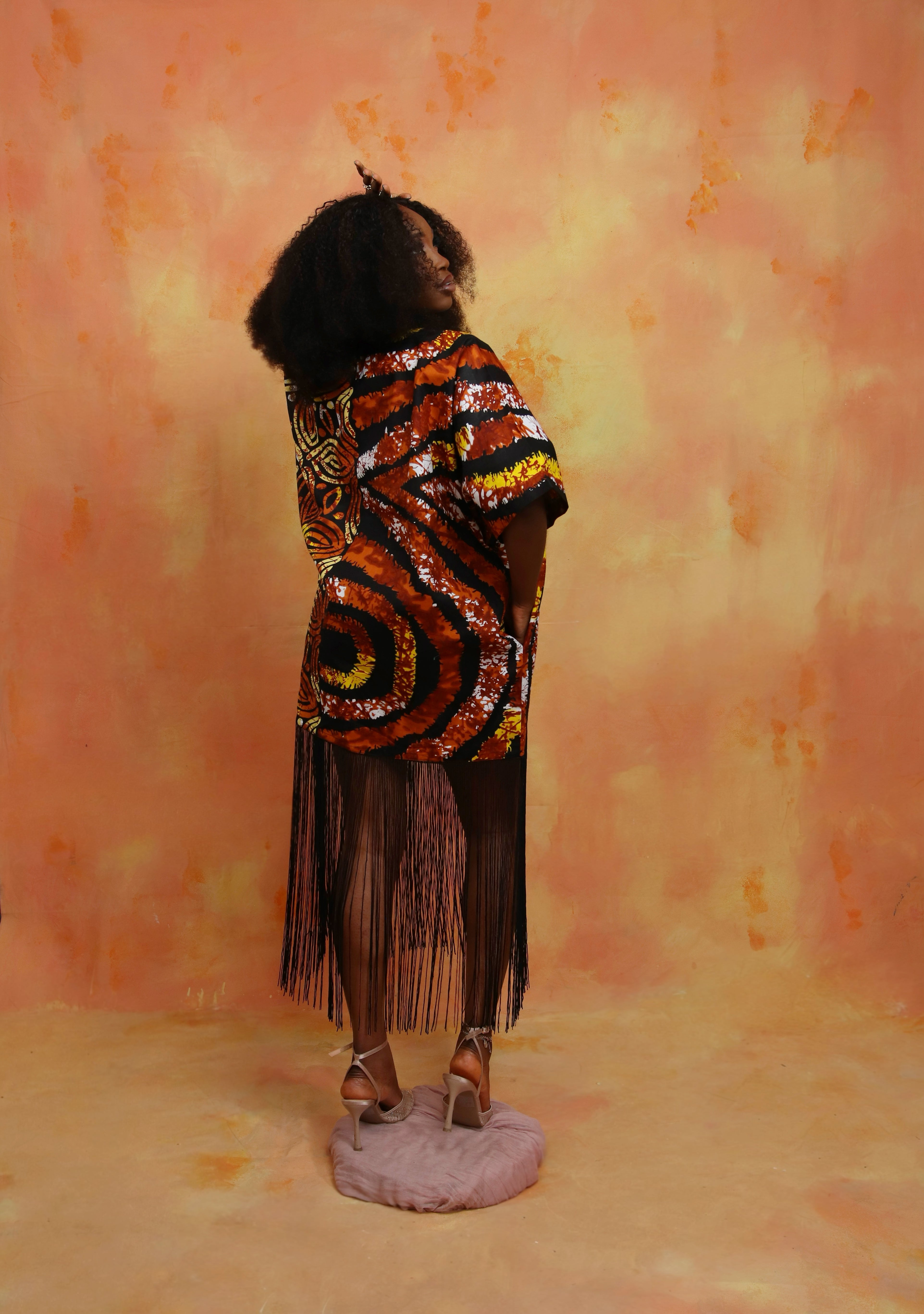 SAFAA FRINGE DRESS | BLACK