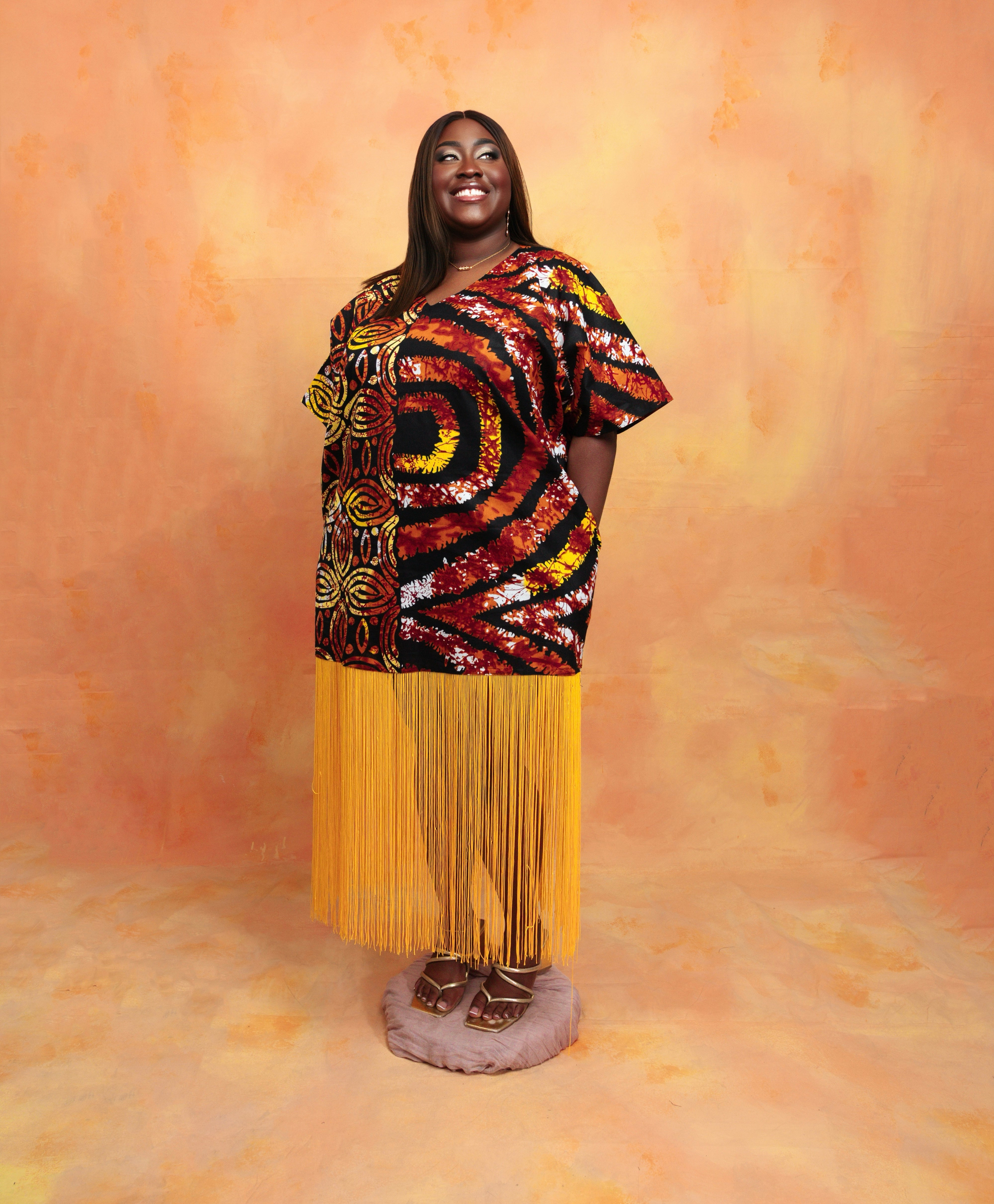 SAFAA FRINGE DRESS | YELLOW